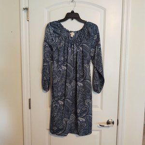 Large Michael Kors Blue Paisley Women's Dress